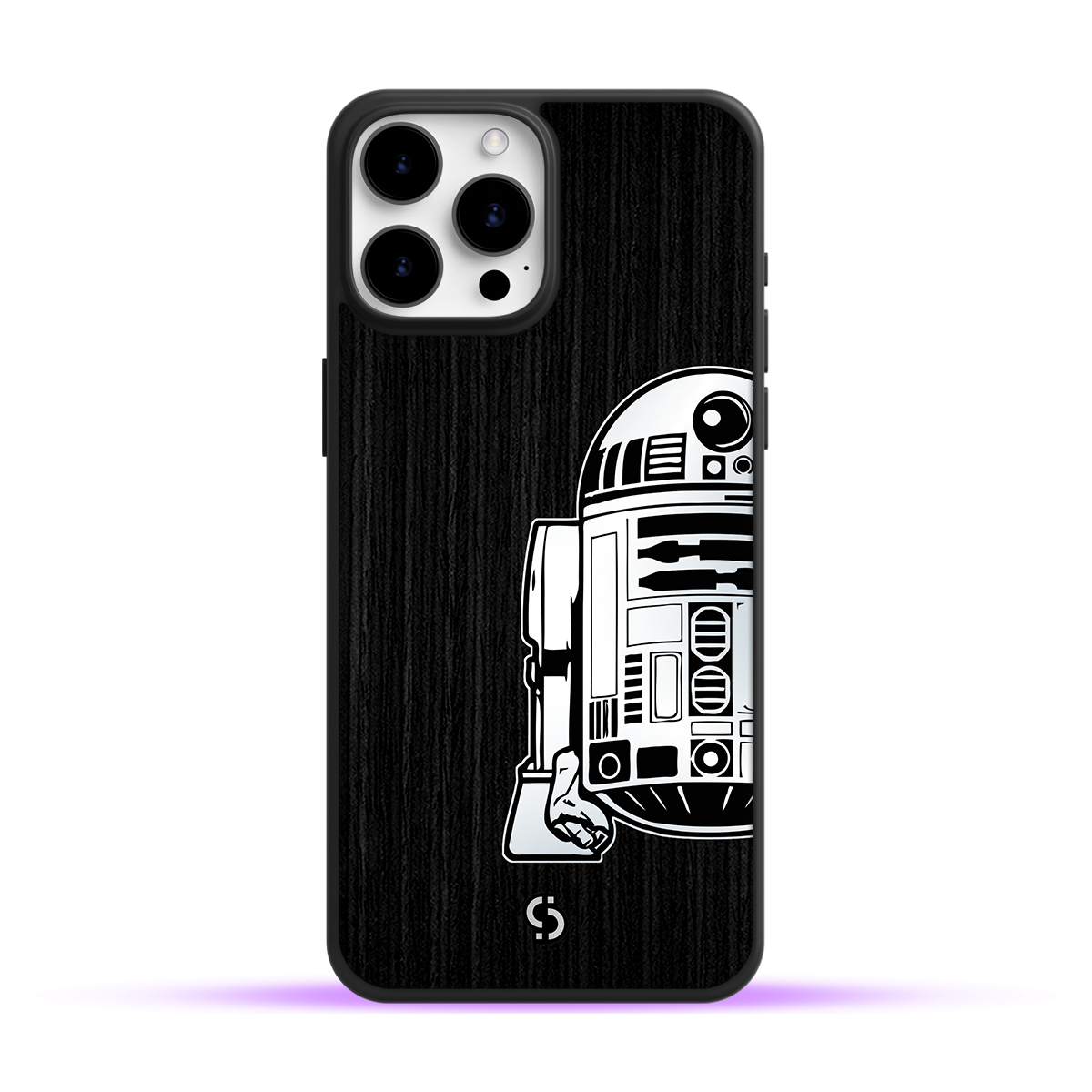 Funda de Celular Star Wars de Ébano con Acrílico Espejo R2D2