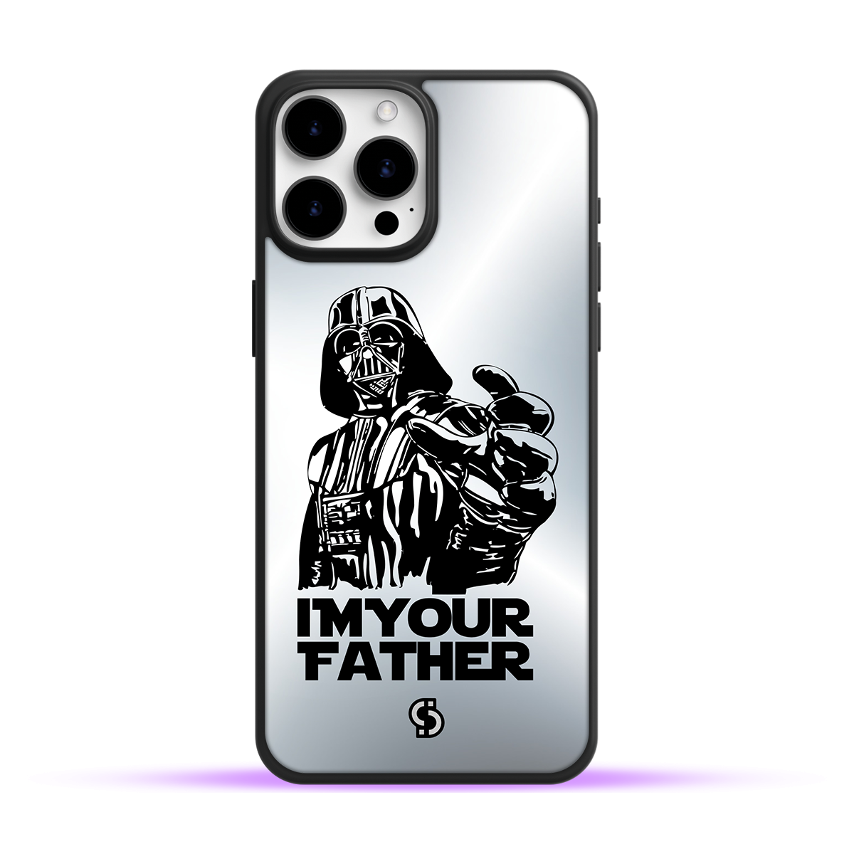 Funda de Celular Star Wars de Ébano con Acrilico Plateado Espejo Im Your Father